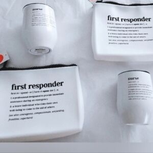 FREE Gift 🎁 2 First Responder Silicone Pouches & 2 Nurse Mugs 4 Piece Set NWT!